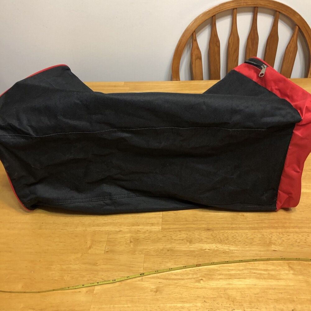 Chicago Bulls Youth Academy Duffle Bag Tote23"x10"x9" Gym Travel Bag Black Red C - Picture 3 of 12